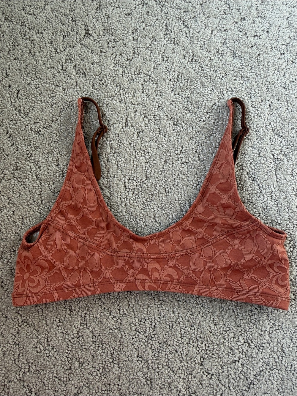 Free People Free-est Farrah Crop Swim Bikini Top in Sienna Women’s Size M NWOT